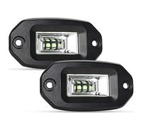 BATLAM 2 Pièces LED De Travail 20W Flood Offroad Driving Auto Fog Lamp pour Jeep 4X4 ATV UTV SUV Truck Boat,Blanc