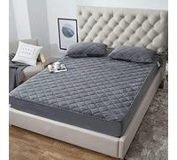 BATlaM Drap-housse en polaire cachemire, drap douillet, pour lit d'enfant, drap moelleux, idéal comme protège-matelas, en velours de coton avec velours de cristal, 160 x 200 + 25 cm