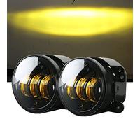 BATLAM Phare Antibrouillard Jaune À LED 4 Pouces pour Pare Chocs Avant Conduite Tout Terrain pour Jeep Wrangler JK Unlimited JK 07-18 2 Pièces