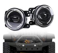 BATLAM Phares Antibrouillard À LED De 4 Pouces pour Pare Chocs Avant pour La Conduite Hors Route pour Jeep Wrangler JK Unlimited JK 07-18 2 Pièces