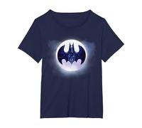 Batman 1989 Batwing Moon T-Shirt, Femme Grandes Tailles, Bleu Marine, 2X