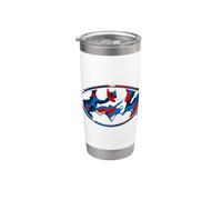 Batman 4th of July Camo Logo Gobelet isotherme en acier inoxydable double paroi