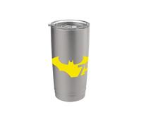 Batman 75 Logo Yellow Gobelet isotherme en acier inoxydable double paroi