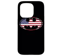 Batman American Flag Oval Coque pour iPhone 15 Pro