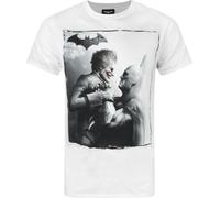Batman : Arkham City - T-shirt pour homme "Batman Vs Joker" NS5216 (XXL) (Blanc)