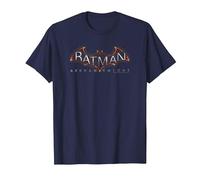 Batman: Arkham Knight Logo T-Shirt, Homme, Bleu Marine, 4XL