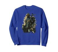 Batman: Arkham Origins Deathstroke Sweatshirt, Unisexe pour Adultes, Bleu Royal, L