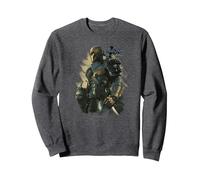 Batman: Arkham Origins Deathstroke Sweatshirt, Unisexe pour Adultes, Chiné Foncé, XXL