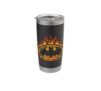 Batman Bat Flames Shield Gobelet isotherme en acier inoxydable double paroi
