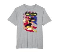 Batman Batgirl Crunch T-Shirt, Homme Grandes Tailles, Gris Chiné, 4X Tall