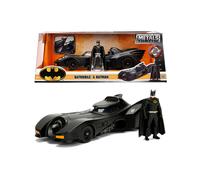 Batman Batmobile 1989 Tim Burton + Figurine Métal Die-Cast 1:24 Modèle JADA TOYS