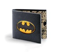 Batman Batsignal-Portefeuille pour Homme, Noir, 12 x 12 cm