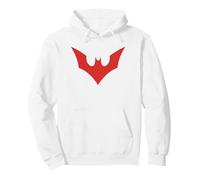 Batman Beyond Beyond Bat Logo Sweat à Capuche, Unisexe pour Adultes, Blanc, S