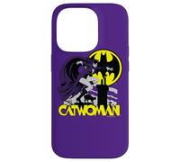 Batman Catwoman Rooftop Cat Coque pour iPhone 14 Pro