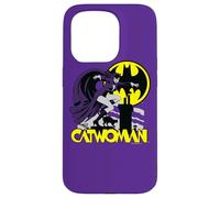 Batman Catwoman Rooftop Cat Coque pour iPhone 15 Pro