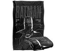 Batman Classic Cowl Plaid ultra doux au toucher soyeux - 91 x 147 cm