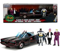 Batman Classic TV Series 1966 Batmobile Deluxe W/3 Figurines 1:24 Model