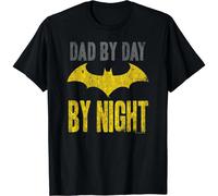 Batman - "Dad By Day" T-shirt pour homme TV2972 (L) (Noir/Jaune)