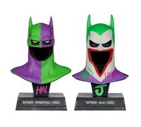 Batman DC Direct Lot de 2 mini-répliques 1/3 de Batman Masques Hush & Knightfall (Jokerized) (label doré) 18 cm