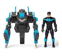 BATMAN DC Figurine d'action de Luxe Nightwing Mega Gear de 10,2 cm avec Armure Transformable