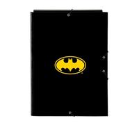 BATMAN GAME OVER - Classeur Folio avec 3 rabats, idéal pour enfants de différents âges, confortable et polyvalent, qualité et résistance, 26 x 36,5 cm, Noir, M, Décontracté