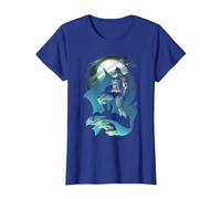 Batman Glow of The Moon T-Shirt, Femme, Bleu Royal, XL