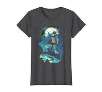 Batman Glow of The Moon T-Shirt, Femme, Chiné Foncé, XS