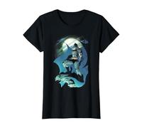 Batman Glow of The Moon T-Shirt, Femme, Noir, 3XL