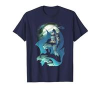 Batman Glow of The Moon T-Shirt, Homme, Bleu Marine, 6XL