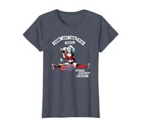 Batman Harley Quinn Come Out and Play T-Shirt, Femme, Bleu Chiné, M