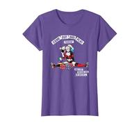 Batman Harley Quinn Come Out and Play T-Shirt, Femme, Violet Chiné, 3XL