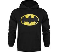 Batman Homme Distress Logo Sweat à capuche NS4027 (S) (Noir)