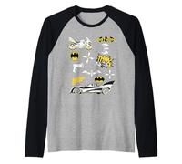 Batman Icons and Gadgets Manche Raglan