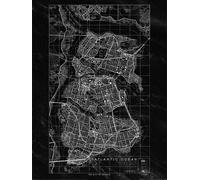 Batman - imprimé "Gotham City" PM6659 (80 cm x 60 cm) (noir/blanc)