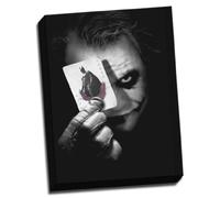 Batman Joker Canvas Card Heath Ledger Canvas Art Print Framed Picture Large 24x18 Inches by Panther Print