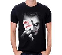 Batman Joker Why So Serious T-Shirt, Noir, XX-Large (Taille Fabricant: XXL) Homme