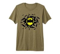 Batman Logo and Bat Swarm T-Shirt Haut de Gamme