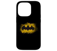 Batman Logo Yellow Burst Hero Night Emblème Glow Coque pour iPhone 14 Pro