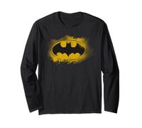 Batman Logo Yellow Burst Hero Night Emblème Glow Manche Longue