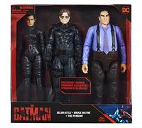 BATMAN Lot de 3 figurines de 30 cm, Selina Kyle et le pingouin pour enfants et collectionneurs