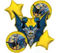 Batman Lot de 5 ballons en aluminium pour fête d'anniversaire