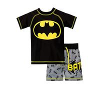 BATMAN - Maillot de Bain Deux pièces - Garçon - Noir - 5-6 Ans