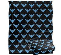 BATMAN Nightwing Logo Pattern Plaid Ultra Doux au Toucher Soyeux - 152 x 127 cm