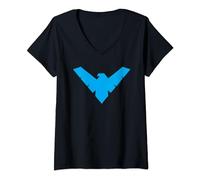 Batman Nightwing Symbol T-Shirt avec Col en V