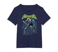 Batman Nightwing T-Shirt, Femme Grandes Tailles, Bleu Marine, 2X