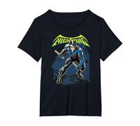 Batman Nightwing T-Shirt, Femme Grandes Tailles, Noir, 5X