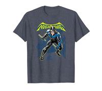 Batman Nightwing T-Shirt, Homme, Bleu Chiné, S