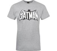 Batman officiel logo rétro T-shirt homme NS4941 (S) (Gris)