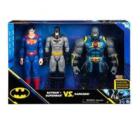 BATMAN - PACK 3 FIGURINES 30 CM BATMAN/SUPERMAN/DARKSEID - DC COMICS - Figurines Batman Superman Darkseid Articulées De 30 cm - Aventures De L'Homme Masqué - Jouet Enfant 3 Ans et +