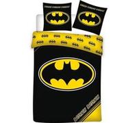 Batman - Parure de lit coton Enfant Dc Comics - Housse de Couette 140x200 cm Une Taie Noir